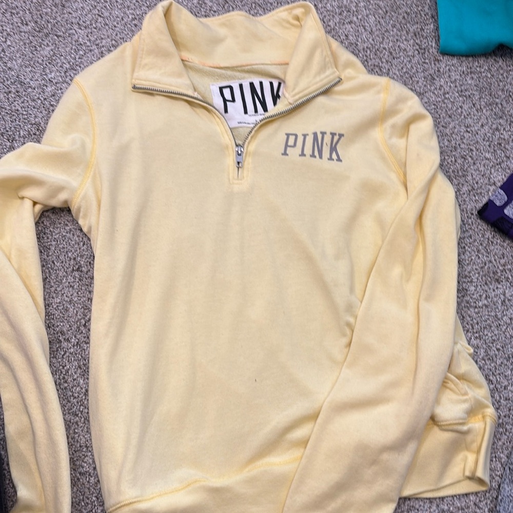 Yellow PINK pull over